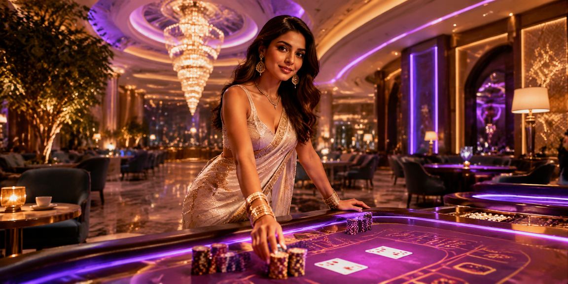 Woman enjoying responsible gaming at a casino in India